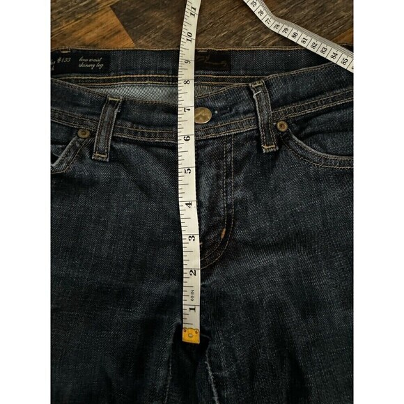 COH Citizens of Humanity Jeans Avedon Stretch Mid Rise Raw Hem Sz 28 Dark Wash - Picture 5 of 8